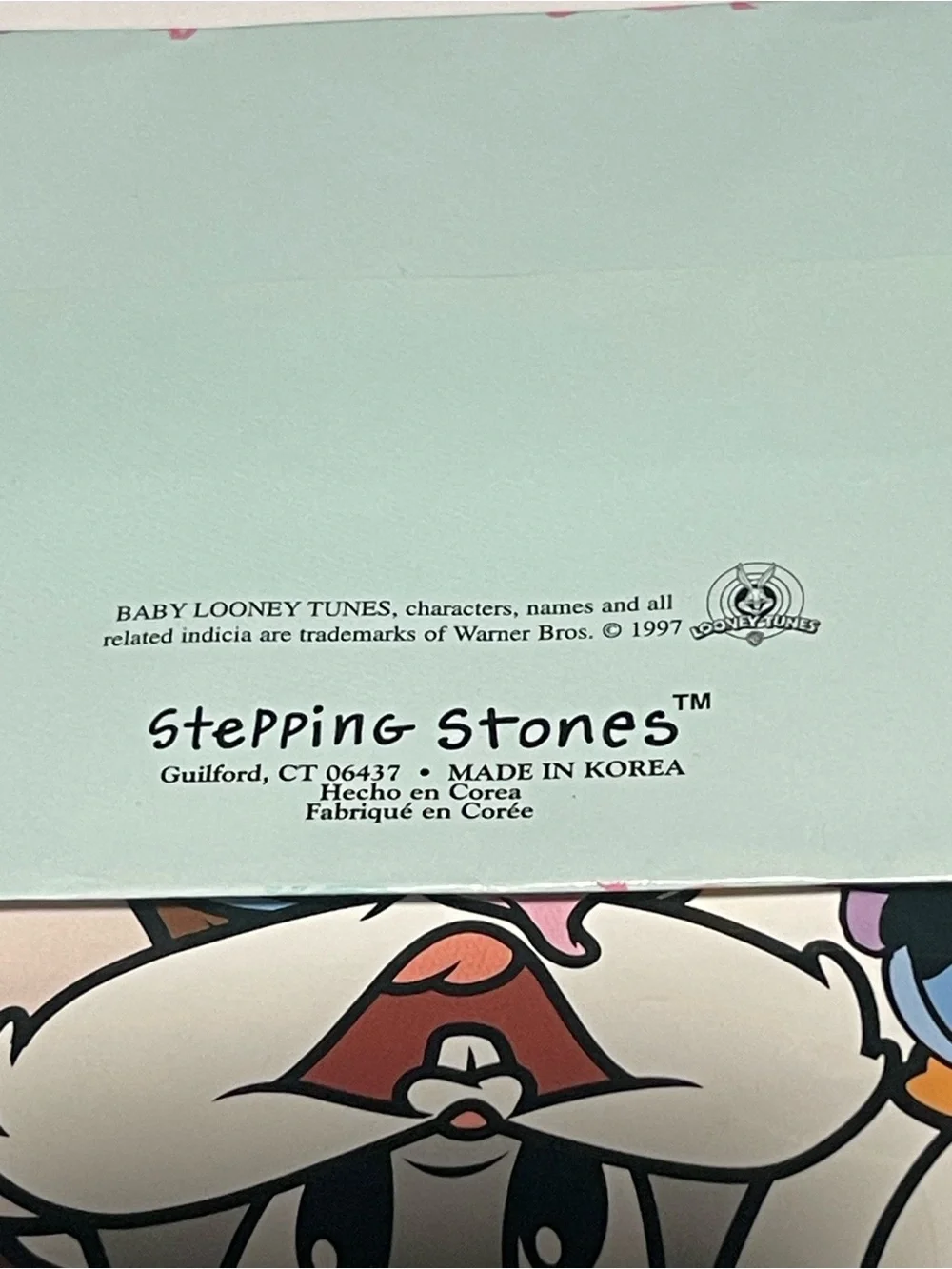 SOLD! Vintage 1997 Baby Looney Tunes Gift Bag - Bugs, Daffy, Taz - Warner Bros